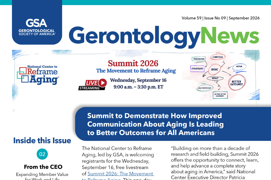 Gerontology News September 2026
